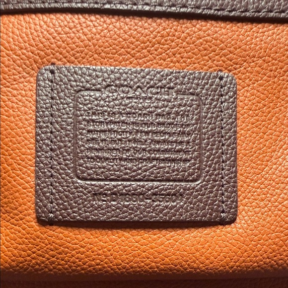 Coach Men's Burnt Orange Leather University Backpack - Picture 3 of 3